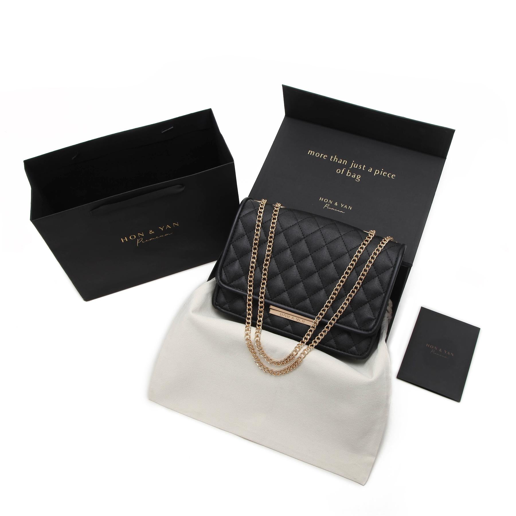 Louis Quilted Chain Sling Bag Premium - HONYAN