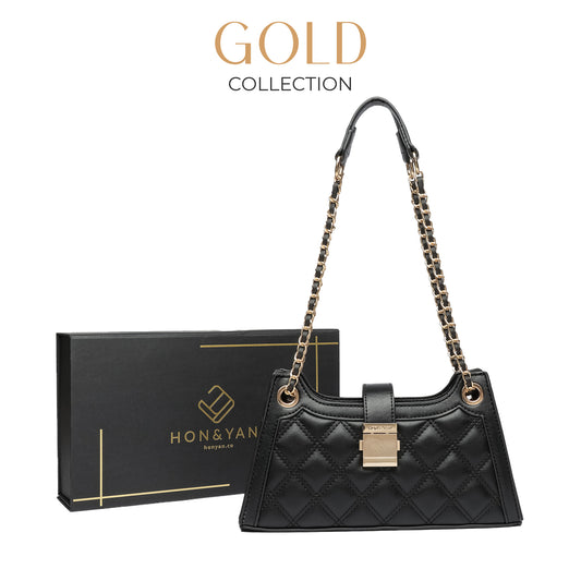 Thea Shoulder Bag Gold - HONYAN
